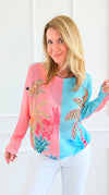 Tropic Pop Italian St Tropez Sweater-140 Sweaters-SORPRESA-Coastal Bloom Boutique, find the trendiest versions of the popular styles and looks Located in Indialantic, FL