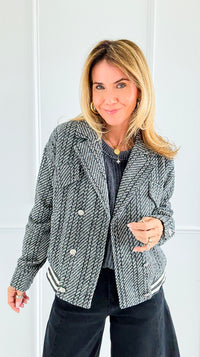 City Signal Bomber Jacket-160 Jackets-mystree-Coastal Bloom Boutique, find the trendiest versions of the popular styles and looks Located in Indialantic, FL