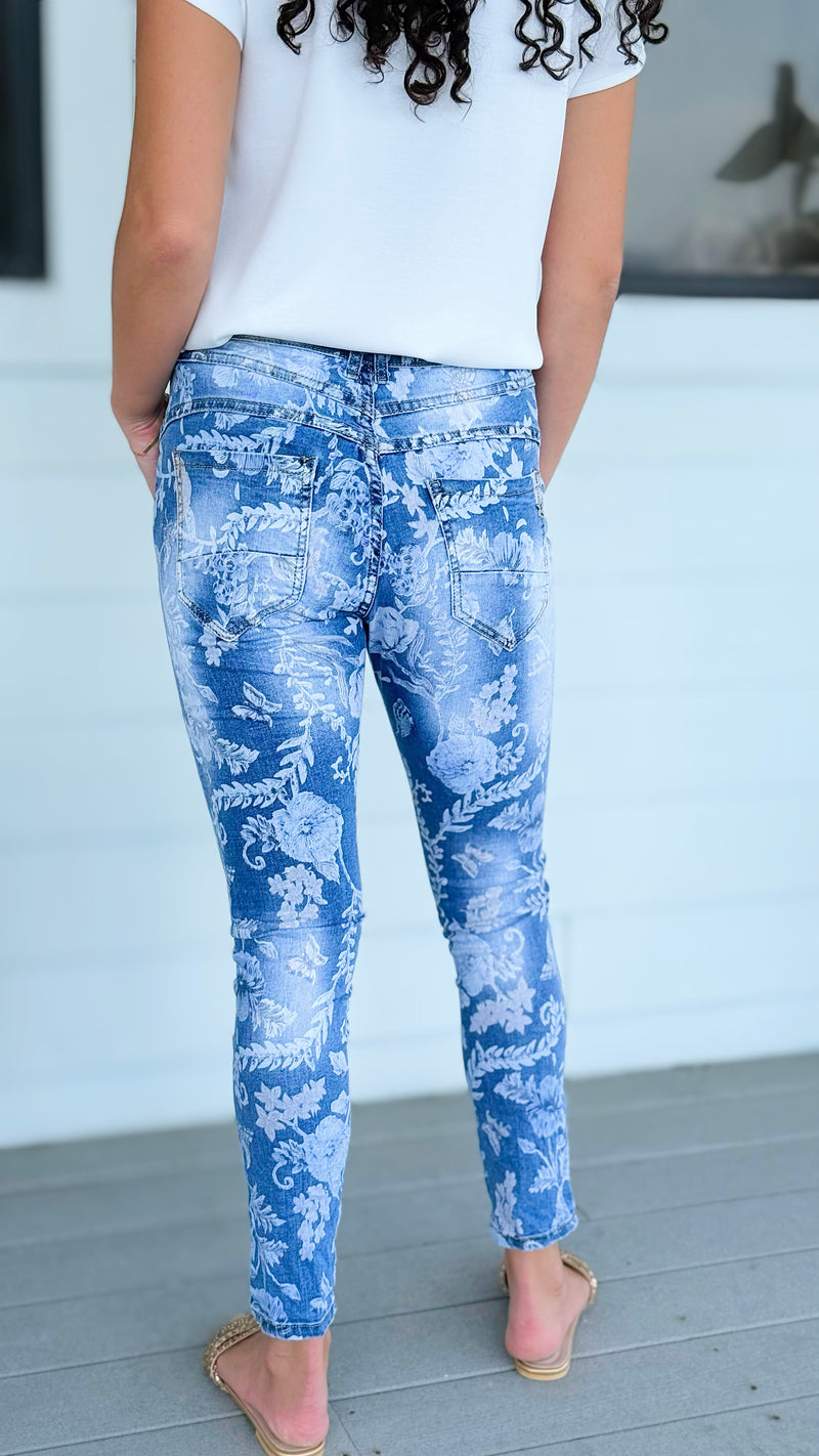 Petal Wash Italian Denim Pant-190 Denim-SASU UNICORN-Coastal Bloom Boutique, find the trendiest versions of the popular styles and looks Located in Indialantic, FL