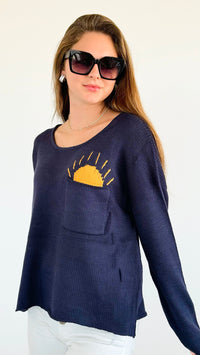 Golden Hour Knit Sweater-140 Sweaters-MIRACLE-Coastal Bloom Boutique, find the trendiest versions of the popular styles and looks Located in Indialantic, FL