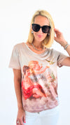Heavenly Whispers V-Neck Top-110 Short Sleeve Tops-Chasing Bandits-Coastal Bloom Boutique, find the trendiest versions of the popular styles and looks Located in Indialantic, FL