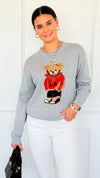 City Explorer Bear Sweater - H Grey-140 Sweaters-Gilli-Coastal Bloom Boutique, find the trendiest versions of the popular styles and looks Located in Indialantic, FL