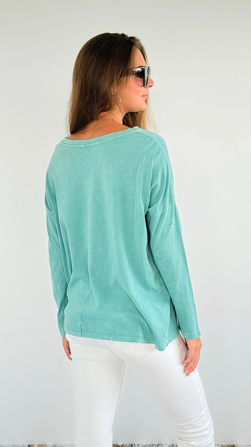 Amore Mio Printed Top-130 Long Sleeve Tops-Rousseau-Coastal Bloom Boutique, find the trendiest versions of the popular styles and looks Located in Indialantic, FL