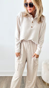 Dreamy Brushed Lounge Pants-170 Bottoms-CES FEMME-Coastal Bloom Boutique, find the trendiest versions of the popular styles and looks Located in Indialantic, FL