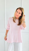 Lightweight Italian Long Sleeve Top-110 Long Sleeve Tops-PROFITER-Coastal Bloom Boutique, find the trendiest versions of the popular styles and looks Located in Indialantic, FL