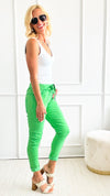 Love Endures Italian Jogger - Green-180 Joggers-Germany-Coastal Bloom Boutique, find the trendiest versions of the popular styles and looks Located in Indialantic, FL