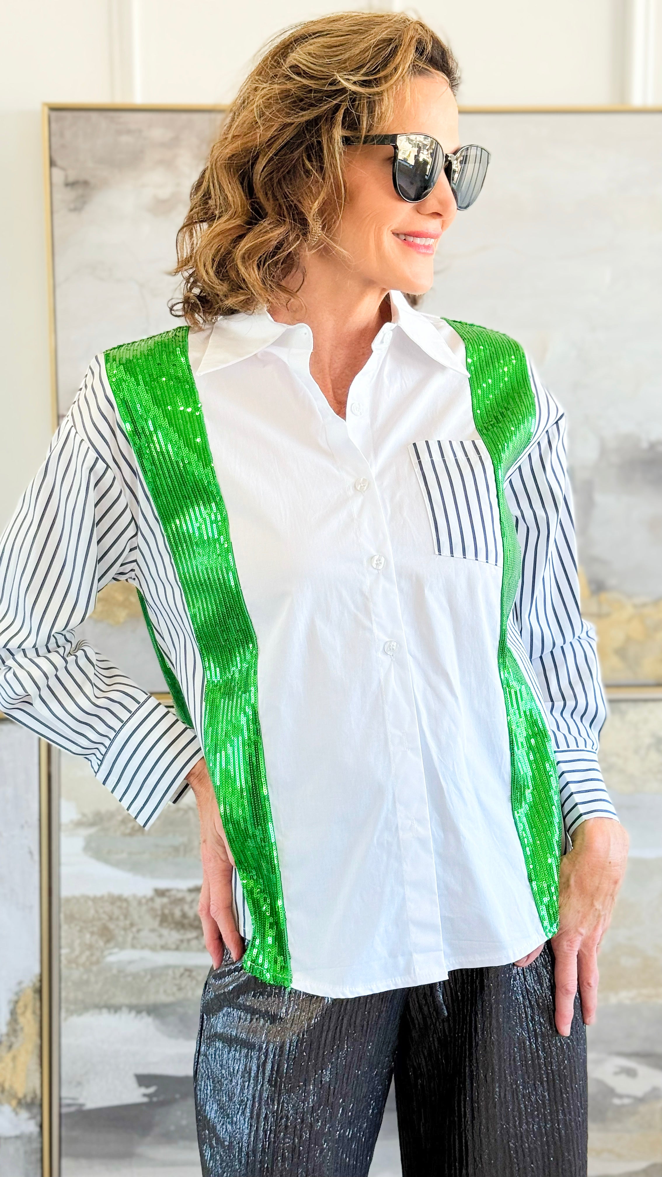 City Lights Contrast Top-130 Long Sleeve Tops-LA ROS-Coastal Bloom Boutique, find the trendiest versions of the popular styles and looks Located in Indialantic, FL