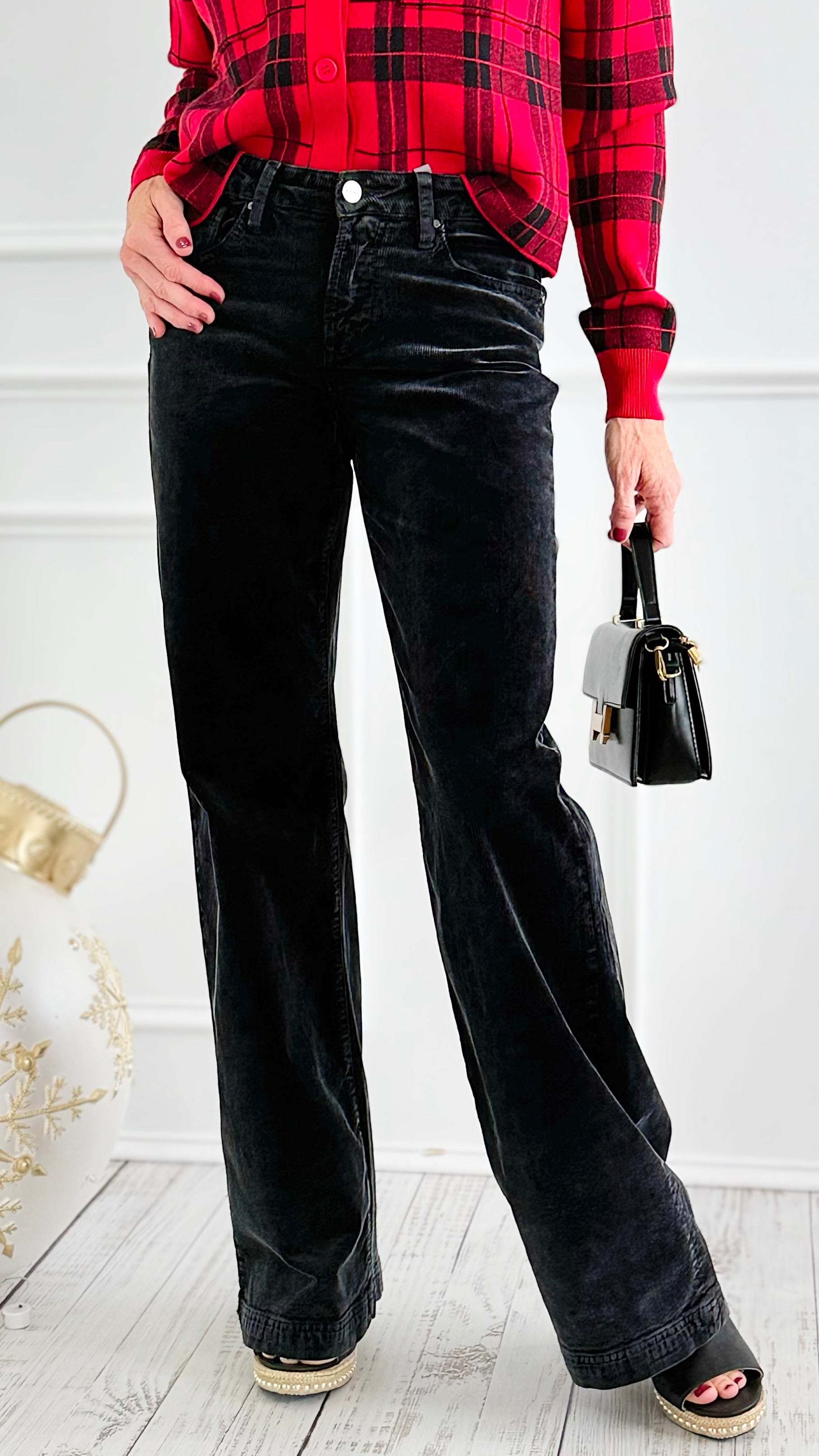 High Rise Corduroy Pants-100 Pants-RISEN JEANS-Coastal Bloom Boutique, find the trendiest versions of the popular styles and looks Located in Indialantic, FL