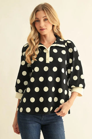 Polka Pretty Snap Top