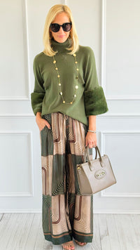 Modern Labyrinth Italian Pant-100 Pants-K2-Coastal Bloom Boutique, find the trendiest versions of the popular styles and looks Located in Indialantic, FL