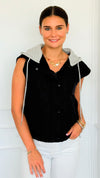 Hood On Quilted Zip Vest-160 Jackets-Love Tree Fashion-Coastal Bloom Boutique, find the trendiest versions of the popular styles and looks Located in Indialantic, FL