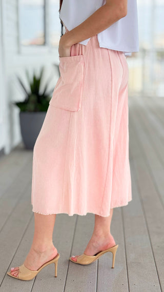 Soft Utility Button Front Pants