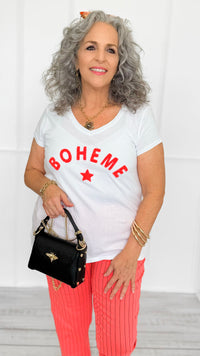 Starlit Spirit Italian T-Shirt-110 short Sleeve Top-LY PARIS-Coastal Bloom Boutique, find the trendiest versions of the popular styles and looks Located in Indialantic, FL