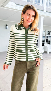 Presley Stripe Cardigan-140 Sweaters-rivir-Coastal Bloom Boutique, find the trendiest versions of the popular styles and looks Located in Indialantic, FL