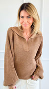 Cloud Nine Knit Sweater - Taupe-140 Sweaters-Promesa-Coastal Bloom Boutique, find the trendiest versions of the popular styles and looks Located in Indialantic, FL