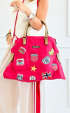 Patch Perfect Italian Tote Bag- Red-240 Bags-DEDA SRL-Coastal Bloom Boutique, find the trendiest versions of the popular styles and looks Located in Indialantic, FL