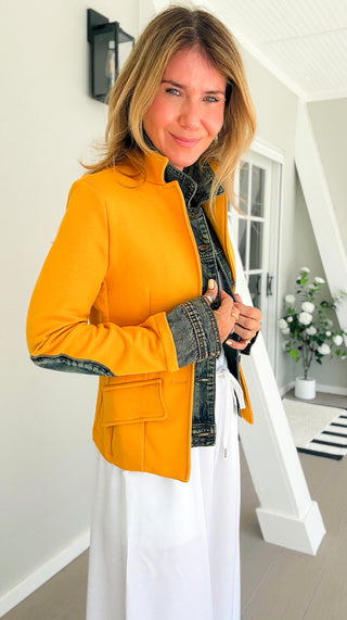 The Milan Edit Italian Jacket - Mustard