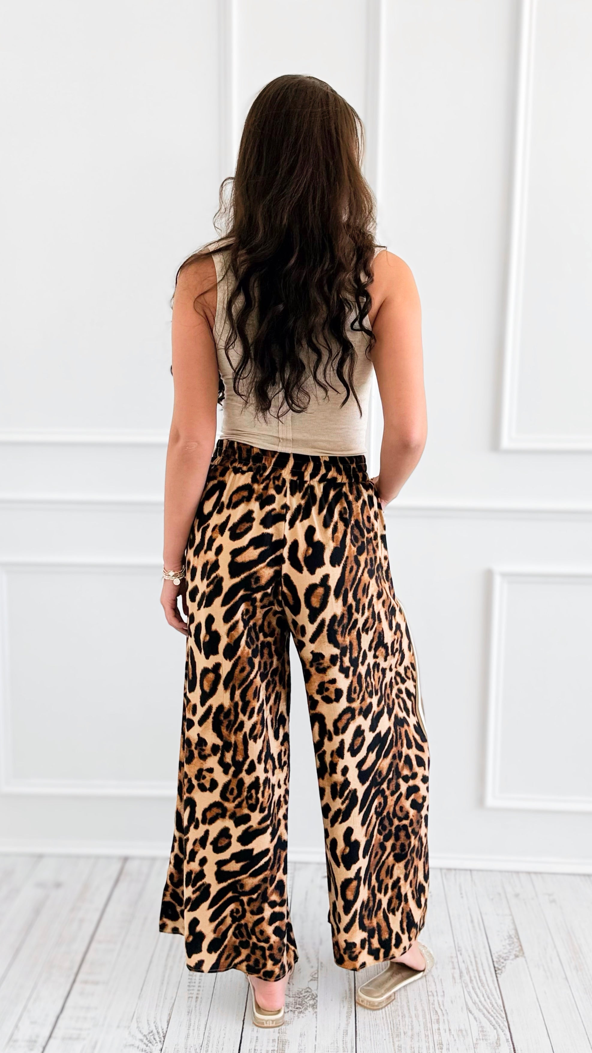 Leopard Wide Pants-170 Bottoms-she+sky-Coastal Bloom Boutique, find the trendiest versions of the popular styles and looks Located in Indialantic, FL