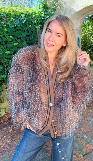 Fawn Fur Chic Italian Jacket