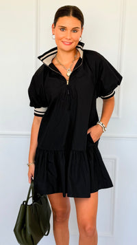 Game On Half Zip Mini Dress-200 Dresses/Jumpsuits/Rompers-entro-Coastal Bloom Boutique, find the trendiest versions of the popular styles and looks Located in Indialantic, FL