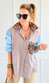 Bold Moves Mixed Italian Shirt-110 Long Sleeve Tops-SEÑORITA C-Coastal Bloom Boutique, find the trendiest versions of the popular styles and looks Located in Indialantic, FL