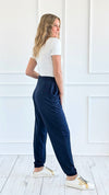 Viscose Modal Jogger Pant - Navy-210 Loungewear/Sets-Rae Mode-Coastal Bloom Boutique, find the trendiest versions of the popular styles and looks Located in Indialantic, FL