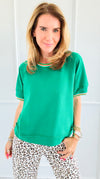 Laguna Terry Top-110 Short Sleeve Tops-Jodifl-Coastal Bloom Boutique, find the trendiest versions of the popular styles and looks Located in Indialantic, FL