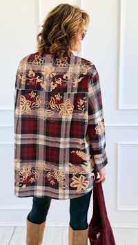 Vinework Plaid Italian Top-110 Long Sleeve Tops-TATTOO Z-Coastal Bloom Boutique, find the trendiest versions of the popular styles and looks Located in Indialantic, FL