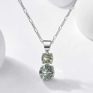 Double Drop Necklace - Sea Foam - Katora