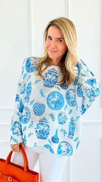 My Vase Collection Italian St Tropez Sweater-140 Sweaters-Italianissimo-Coastal Bloom Boutique, find the trendiest versions of the popular styles and looks Located in Indialantic, FL