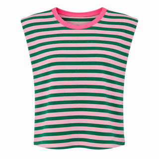 City Lights Rhinestone Sleeveless Italian Top - Pink