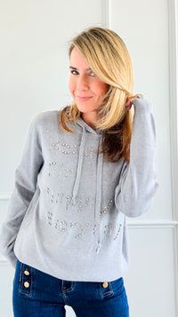 Beautiful Days Rhinestone Hoodie-140 Sweaters-cinniya-Coastal Bloom Boutique, find the trendiest versions of the popular styles and looks Located in Indialantic, FL