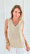 Neon Edge Italian Knit Top- Mint-100 Sleeveless Tops-LY PARIS-Coastal Bloom Boutique, find the trendiest versions of the popular styles and looks Located in Indialantic, FL