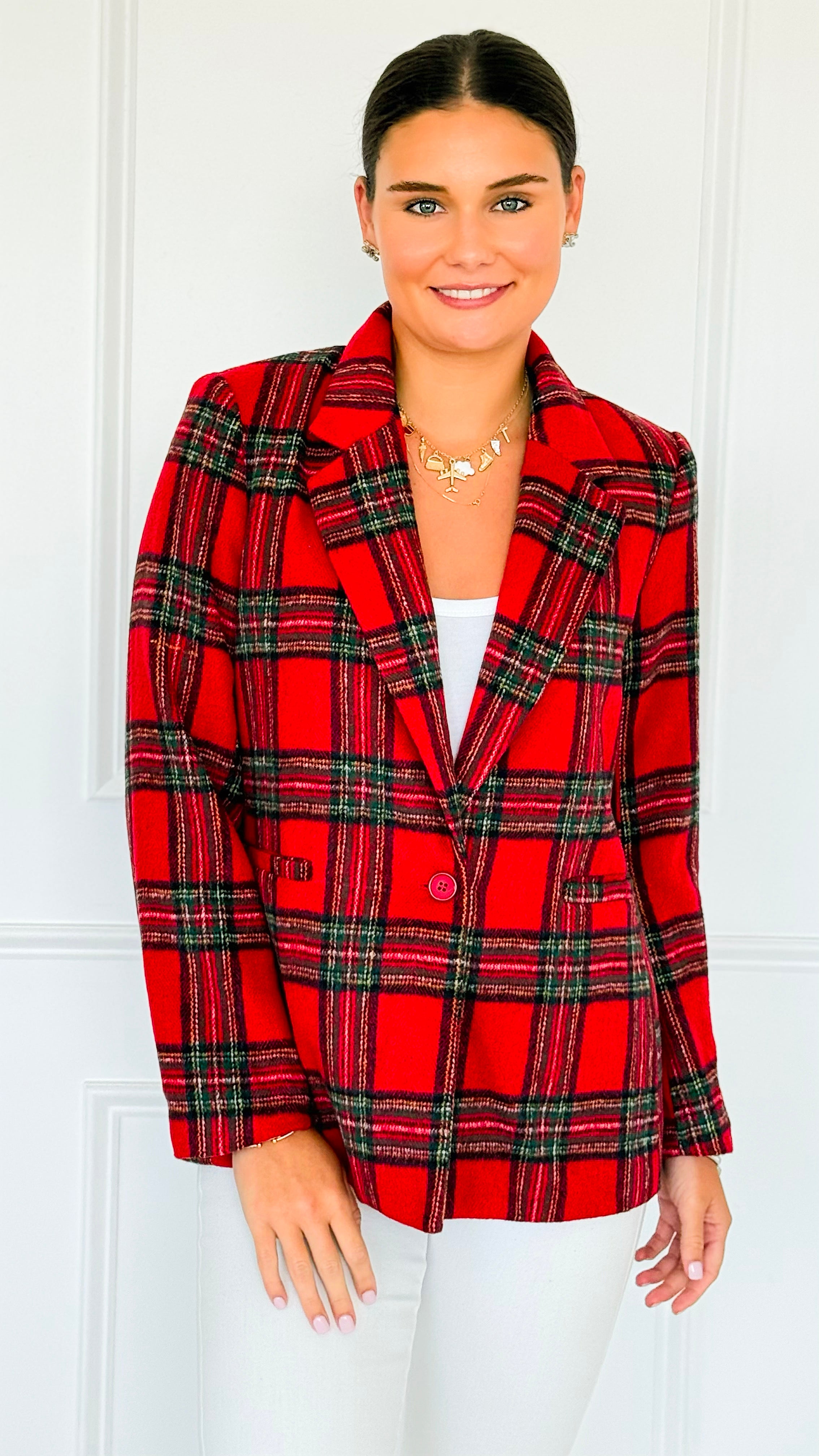 Heritage Hue Brushed Plaid Jacket-160 Jackets-Lovelo x GeeGee-Coastal Bloom Boutique, find the trendiest versions of the popular styles and looks Located in Indialantic, FL