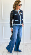 Colorblock Lace & Denim Jacket-160 Jackets-PASTEL DESIGN-Coastal Bloom Boutique, find the trendiest versions of the popular styles and looks Located in Indialantic, FL