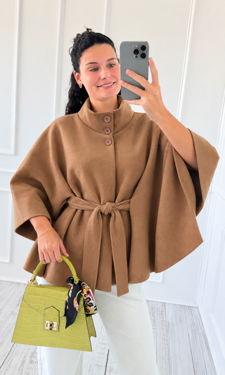Riding Club Italian Cape- Camel