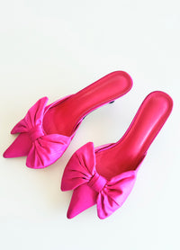 Pink Bow Mules-250 Shoes-Darling-Coastal Bloom Boutique, find the trendiest versions of the popular styles and looks Located in Indialantic, FL