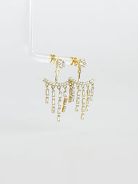 Sterling Silver CZ Baguette Tassel Dangle Earring-230 Jewelry-NYC-Coastal Bloom Boutique, find the trendiest versions of the popular styles and looks Located in Indialantic, FL