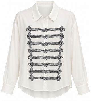 Major Crush Italian Button Down Top