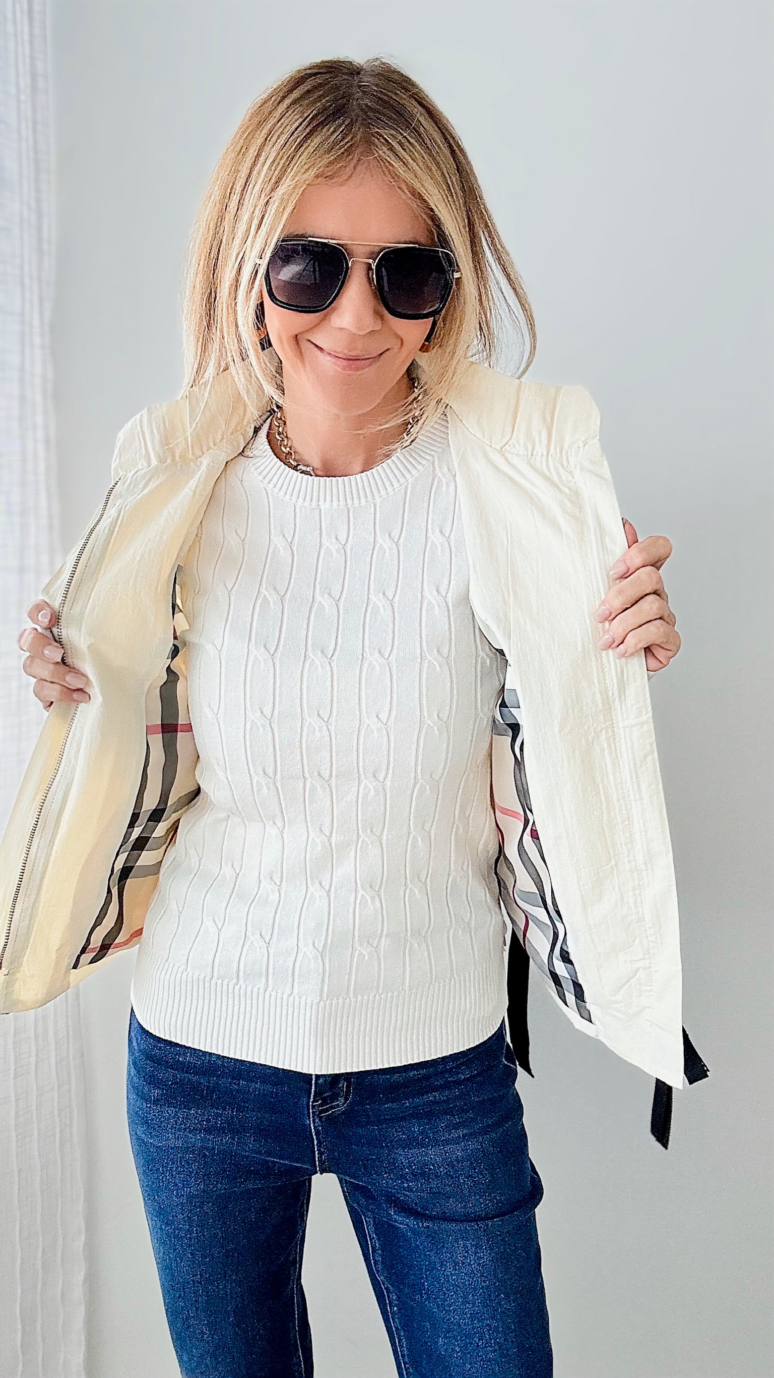 Timberlane Woven Jacket - Cream/Beige-160 Jackets-Joh Apparel-Coastal Bloom Boutique, find the trendiest versions of the popular styles and looks Located in Indialantic, FL