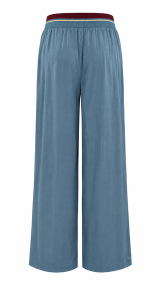 Contrast Waist Pants - Slate