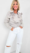 Blossom Embellished Blouse-130 Long Sleeve Tops-JJ'S FAIRYLAND-Coastal Bloom Boutique, find the trendiest versions of the popular styles and looks Located in Indialantic, FL