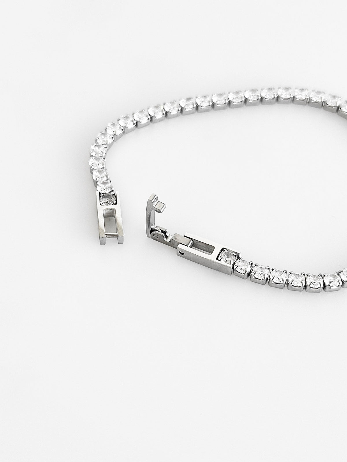 Stainless Steel Natural Elements Silver Tennis Bracelet-230 Jewelry-NASH GREY-Coastal Bloom Boutique, find the trendiest versions of the popular styles and looks Located in Indialantic, FL