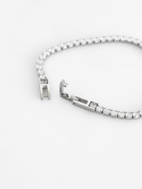 Stainless Steel Natural Elements Silver Tennis Bracelet-230 Jewelry-NASH GREY-Coastal Bloom Boutique, find the trendiest versions of the popular styles and looks Located in Indialantic, FL