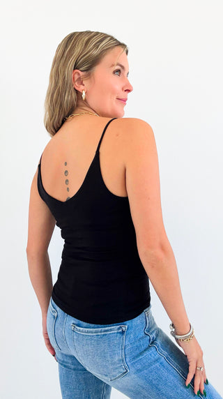 Essential Stretch Cami Top - Black-100 Sleeveless Tops-Zenana-Coastal Bloom Boutique, find the trendiest versions of the popular styles and looks Located in Indialantic, FL