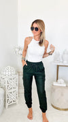 Italian Cargo Joggers - Army Green-180 Joggers-Venti6-Coastal Bloom Boutique, find the trendiest versions of the popular styles and looks Located in Indialantic, FL