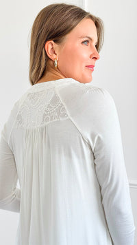 Timeless Embroidered Knit Top-110 Long Sleeve Tops-mystree-Coastal Bloom Boutique, find the trendiest versions of the popular styles and looks Located in Indialantic, FL