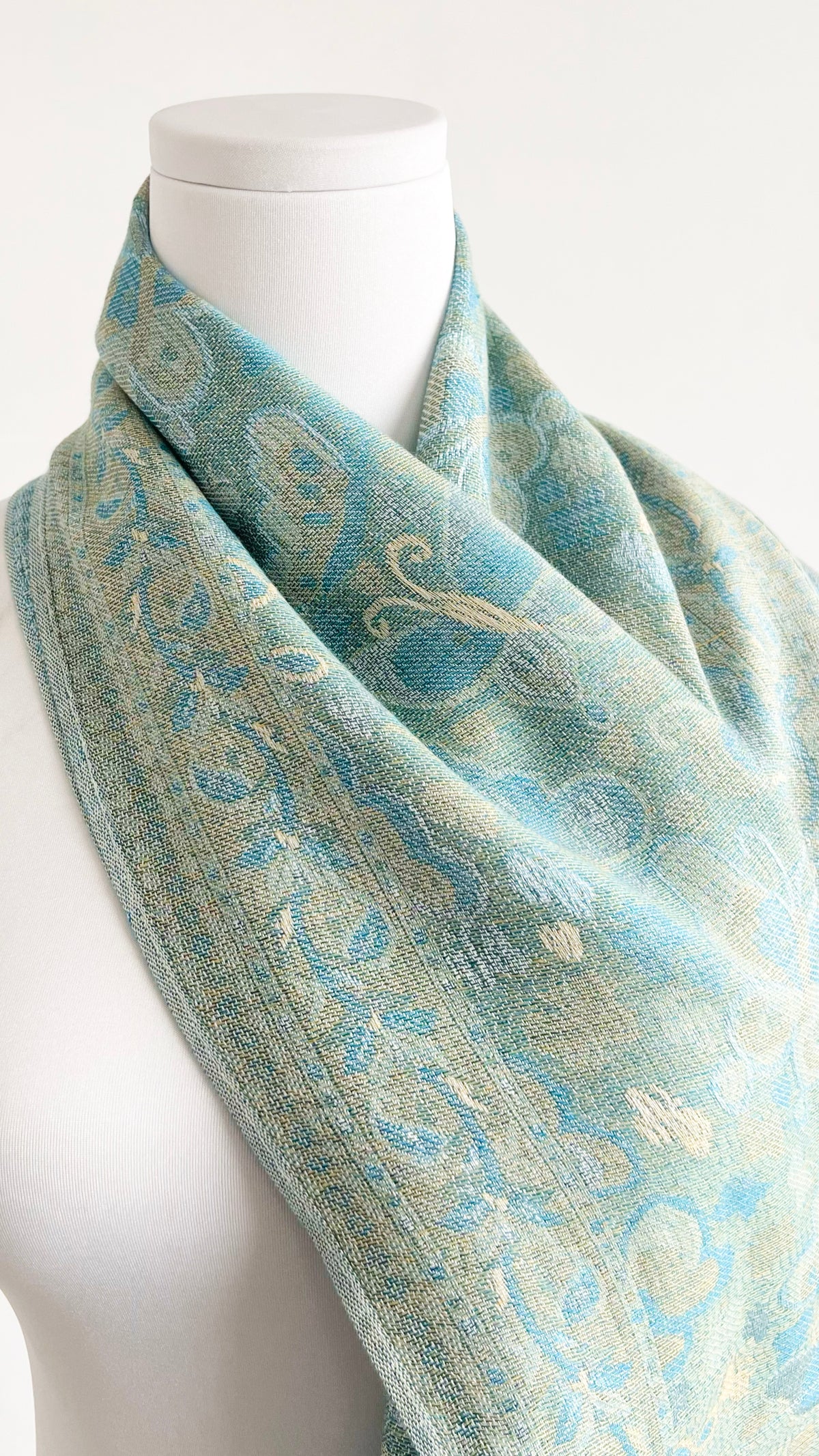 Butterfly Printed Poncho Scarf - Turquoise-260 Other Accessories-Max Accessories-Coastal Bloom Boutique, find the trendiest versions of the popular styles and looks Located in Indialantic, FL