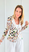 Wild Links Luxe Italian Jacket-160 Jackets-PARIS M-Coastal Bloom Boutique, find the trendiest versions of the popular styles and looks Located in Indialantic, FL