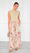 Petals Relaxed Italian Pant-100 Pants-BETTER GO-Coastal Bloom Boutique, find the trendiest versions of the popular styles and looks Located in Indialantic, FL